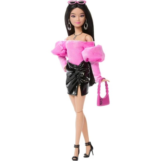 Mattel Barbie Deluxe Style Modepuppe mit schulterfreiem Top und Rock 25JJN76