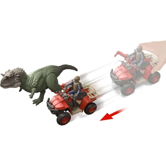 Mattel Jurassic World Dinosaurierangriff Fahrzeug und Figur 25JKG91
