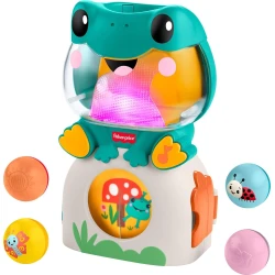 Verspielter Frosch mit Bällen