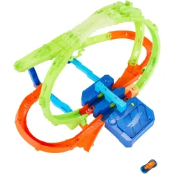 Hot Wheels Stunt Tracks Hypersphere Crash Stunt Rennbahn