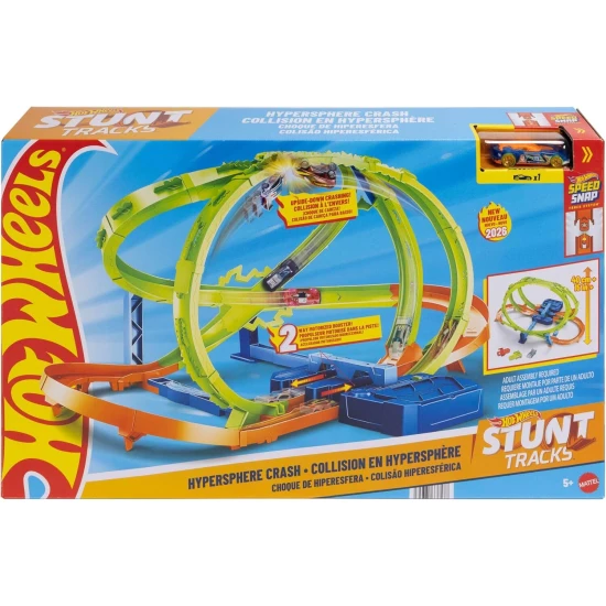 Mattel Hot Wheels Stunt Tracks Hypersphere Crash Stunt Rennbahn 25JMG48