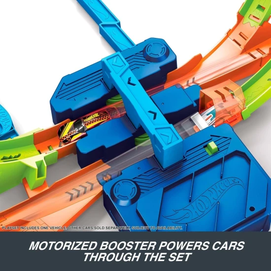 Mattel Hot Wheels Stunt Tracks Hypersphere Crash Stunt Rennbahn 25JMG48