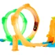 Hot Wheels Neon Speeder Doppel Loop Rennbahn Mattel Hot Wheels Neon Speeder Doppel Loop Rennbahn 25JMG49