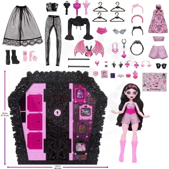 Monster High Skulltimate Secrets Überraschungsschrank mit Draculaura Mattel Monster High Skulltimate Secrets Überraschungsschrank mit Draculaura 25JMG63