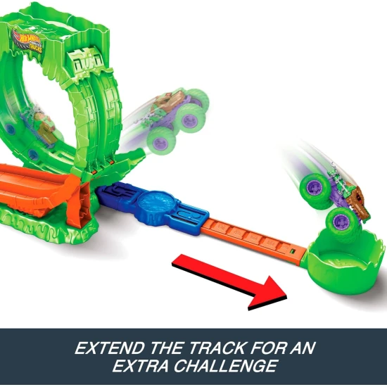 Mattel Hot Wheels Monster Trucks Mutant Chaos Loop Strecke 25JMK91