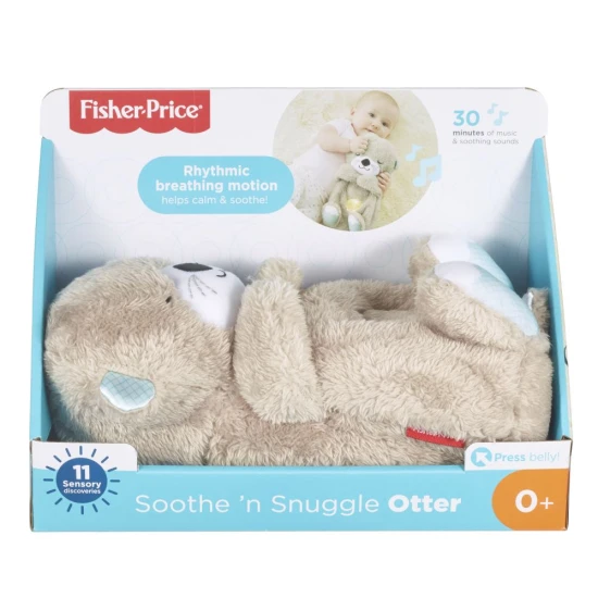 Ein beruhigender Otter von Fisher-Price mit weichem Bauch und Lichtern, perfekt zum Einschlafen.