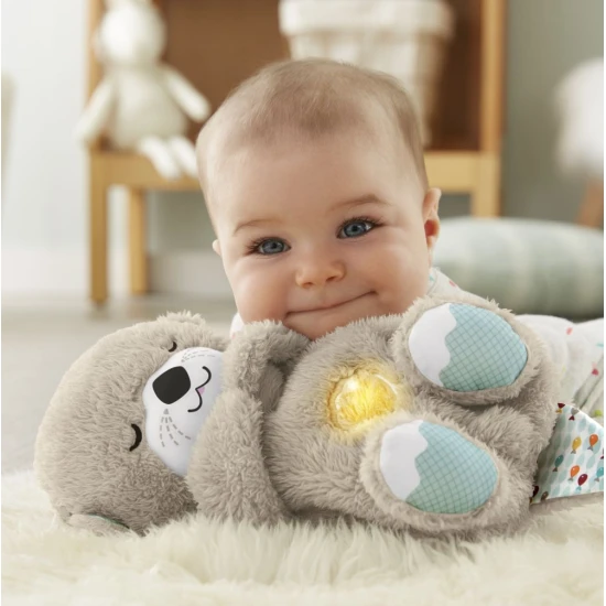 Ein beruhigender Otter von Fisher-Price mit weichem Bauch und Lichtern, perfekt zum Einschlafen.