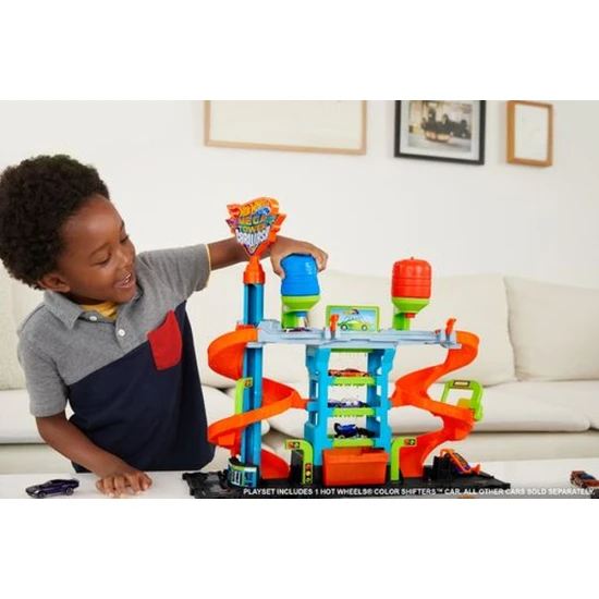 Hot Wheels City Color Shifters Autowaschanlage mit Spirale
