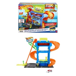 Hot Wheels City Color Shifters Autowaschanlage mit rotierendem Tunnel