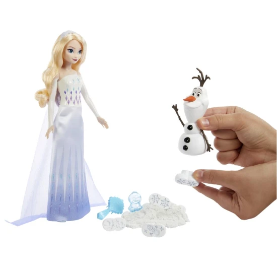 Disney Frozen Puppe Elsa und Olaf mit formbarem Sand für das Erstellen von Szenen.