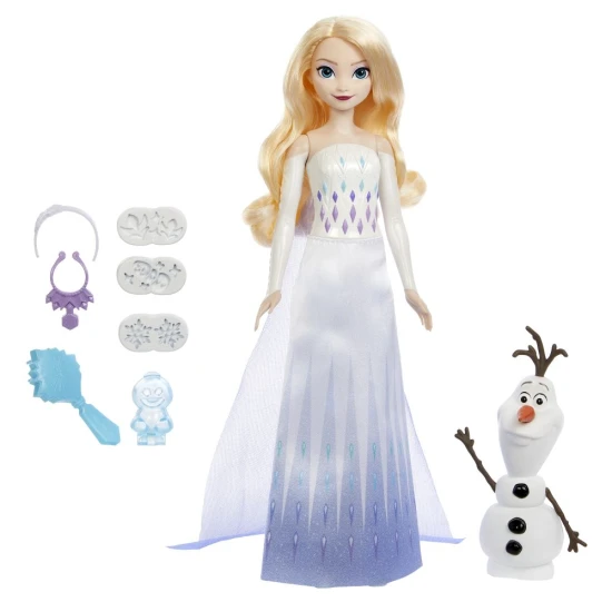 Disney Frozen Puppe Elsa und Olaf mit formbarem Sand für das Erstellen von Szenen.