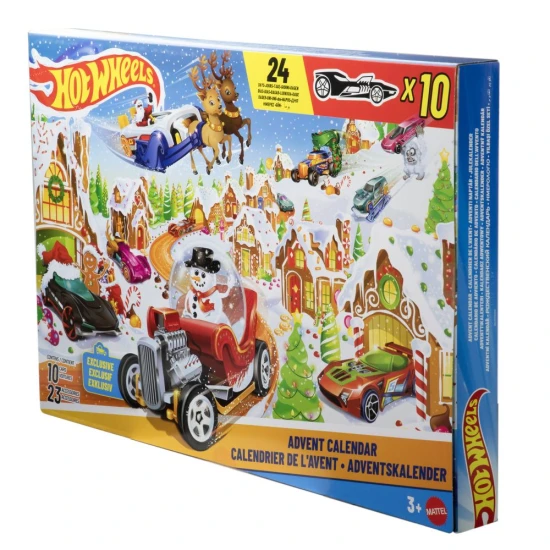 Hot Wheels Adventskalender mit 24 Türchen, Autos und winterlichem Zubehör