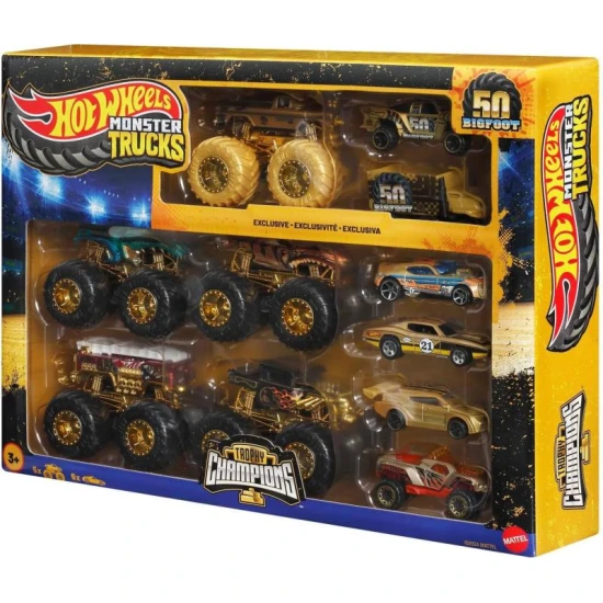 HW Monster Trucks Bigfoot 50-jähriges Jubiläum Set mit Autos & Trucks Mattel HW Monster Trucks Bigfoot 50-jähriges Jubiläum Set mit Autos & Trucks