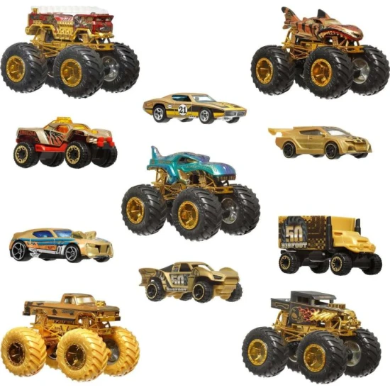 HW Monster Trucks Bigfoot 50-jähriges Jubiläum Set mit Autos & Trucks Mattel HW Monster Trucks Bigfoot 50-jähriges Jubiläum Set mit Autos & Trucks