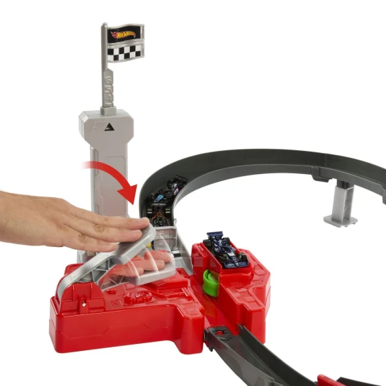 Hot Wheels Racing Formel 1 Startbahn mit drei Rennautos