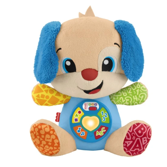 Sprechender Hund Smart Stages Fisher-Price – interaktives Plueschspielzeug fuer Babys mit Musik, Lichtern und Lernfunktionen