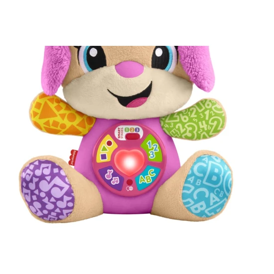 Sprechender Hund Fisher-Price Smiling and Learning interaktives Plüschtier für Kinder mit Liedern und leuchtendem Herz