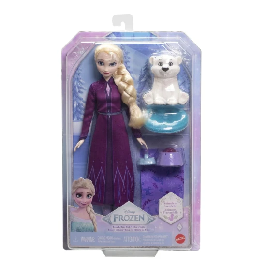 Frozen Puppe Elsa mit Eisbär und Spielzubehör