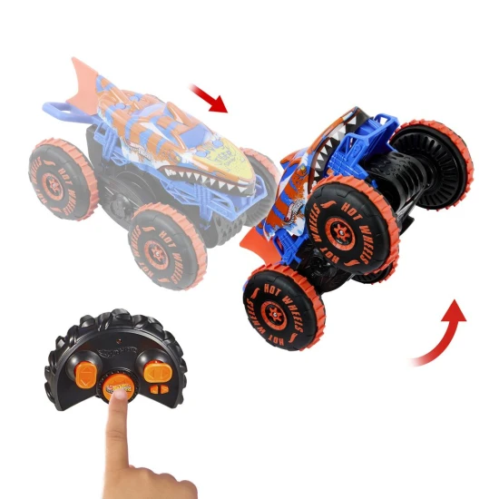 Hot Wheels Monster Trucks Kletterer Tiger Shark RC fährt über Gelände und klettert über Hindernisse
