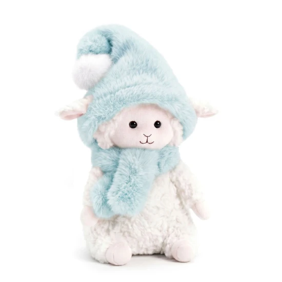 Schaf Marshmallow mit einer Heidelbeermütze 20 cm Schaf Marshmallow mit einer Heidelbeermütze 20 cm