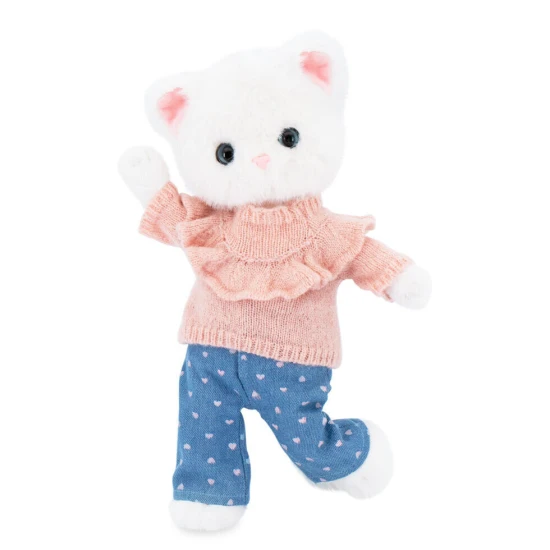 Lucky Kitty Plüschkatze Sophie – Denim Hearts