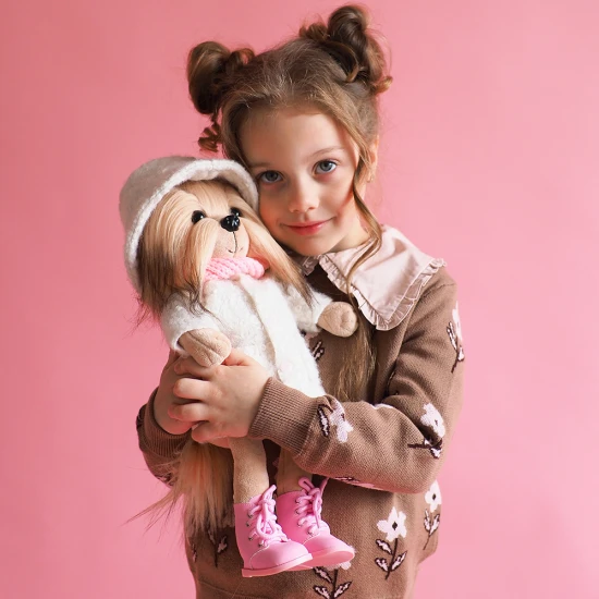 Lucky Doggy Plüschhund Yorkshire Terrier – Yoyo Fashion Winter Lucky Doggy Plüschhund Yorkshire Terrier - Yoyo Fashion Winter Orange Toys