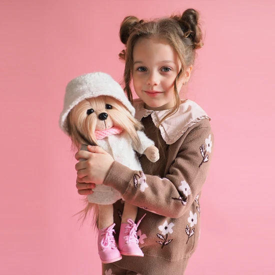 Lucky Doggy Plüschhund Yorkshire Terrier – Yoyo Fashion Winter Lucky Doggy Plüschhund Yorkshire Terrier - Yoyo Fashion Winter Orange Toys