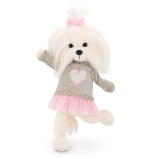 Lucky Doggy Plüsch Hündin Malteser - Mimi Pink Heart Orange Toys