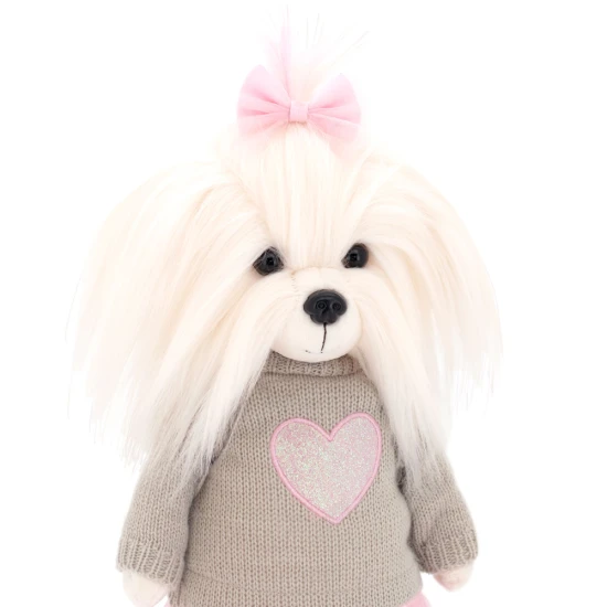 Lucky Doggy Plüsch Hündin Malteser - Mimi Pink Heart Orange Toys
