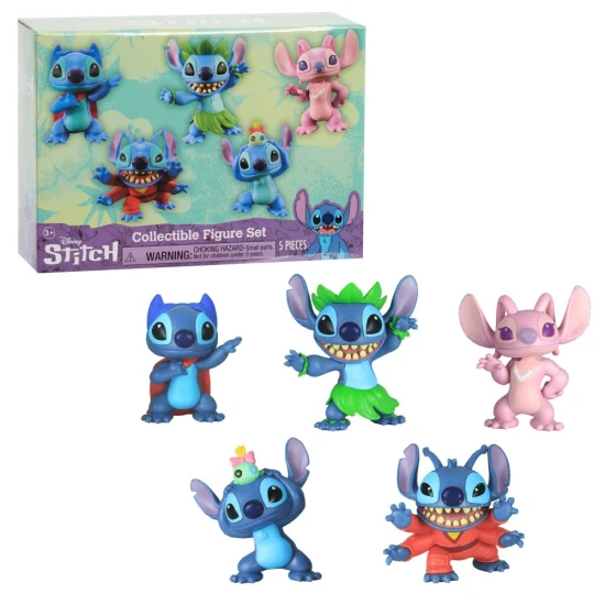 Stitch-Sammelfiguren-Set: verschiedene Formen des beliebten Aliens