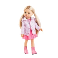 Puppe Rosa mit Zöpfen 32 cm