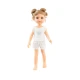 Realistische Puppe Valeria 32 cm im Pyjama mit blonden Dutts und blauen Augen von Paolo Reino.