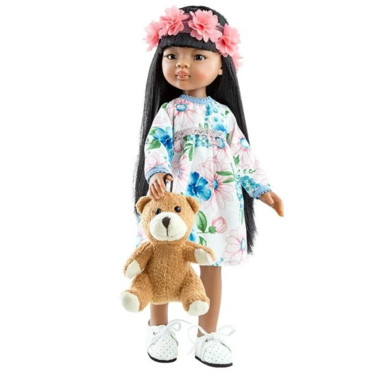 Blumenkleid mit Stirnband für Paola Reina Puppe