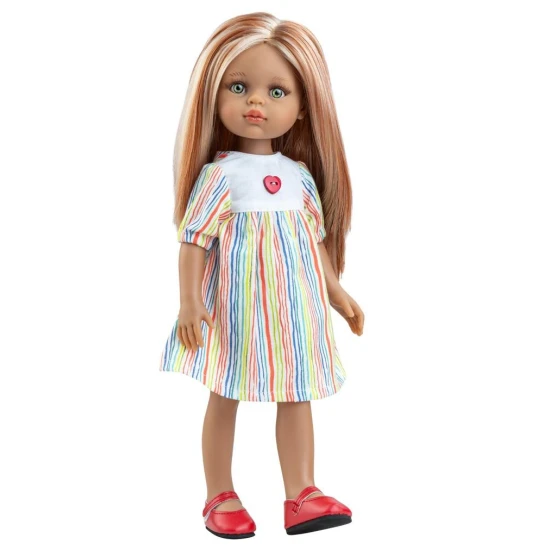 Paola Reina Kleidung für Puppe Caya – gestreiftes Kleid