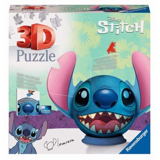 Ravensburger Puzzle-Ball Disney: Stitch mit Ohren, 72 Teile