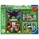 Minecraft Puzzle 4×100 Teile – Ravensburger 24120042907
