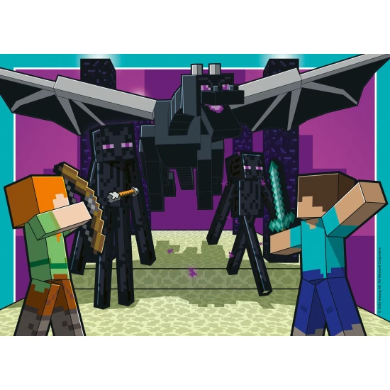 Minecraft Puzzle 4×100 Teile – Ravensburger 24120042907