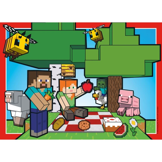 Minecraft Puzzle 4×100 Teile – Ravensburger 24120042907