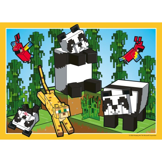Minecraft Puzzle 4×100 Teile – Ravensburger 24120042907