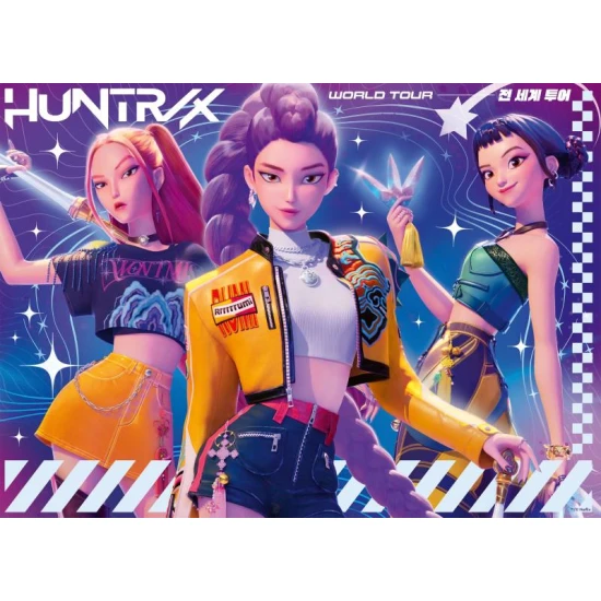 Ravensburger Puzzle K-POP Demon Hunters 4×100 Teile – Set mit vier Puzzles mit Szenen aus dem K-Pop Demon Hunters Netflix-Film