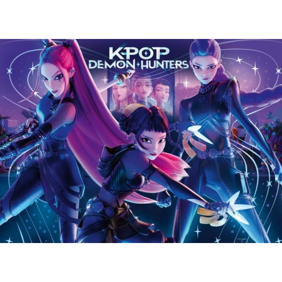 Ravensburger Puzzle K-POP Demon Hunters 4×100 Teile – Set mit vier Puzzles mit Szenen aus dem K-Pop Demon Hunters Netflix-Film