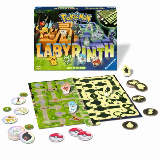 Labyrinth Pokemon Glow in the Dark - Brettspiel mit phosphoreszierenden Pokemon im Dunkeln