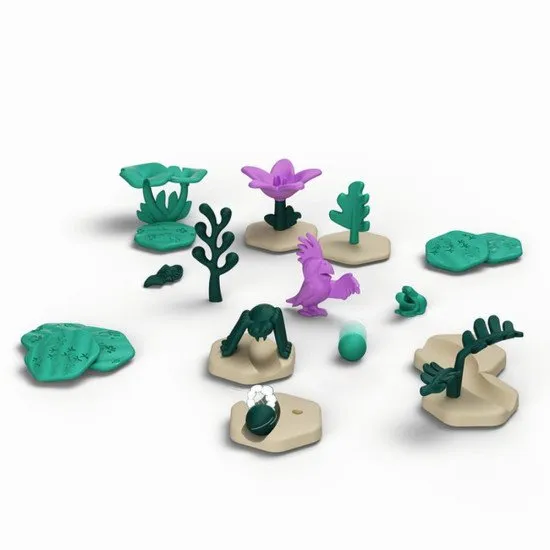 GraviTrax Junior Dschungel-Kugelbahn für Kinder ab 3 Jahren, mit Deko-Elementen und Tierfiguren.