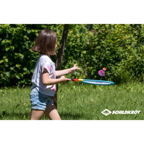 Riesenschläger-Set für Tennis und Badminton Riesenschläger-Set für Tennis und Badminton