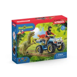 Schleich Velociraptor Flucht auf dem ATV