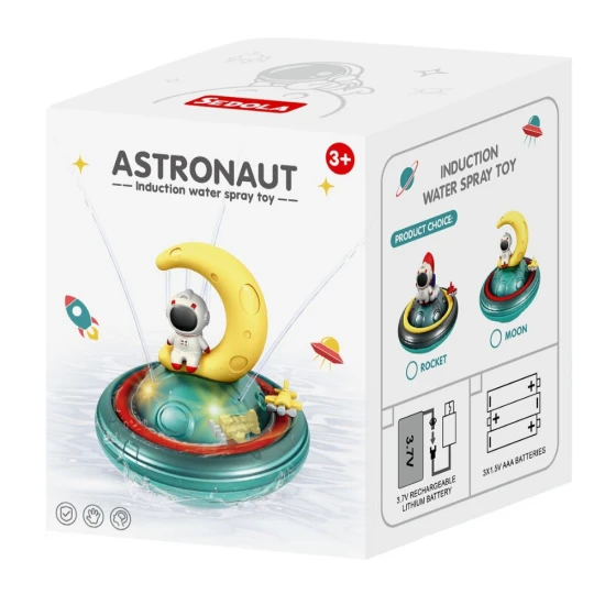 Weltraum-Astronaut auf dem Mond – schwimmendes Spritzspielzeug für Kinder