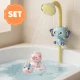 Set Badewannendusche Elefant und schwimmendes Spielzeug Schweinchen