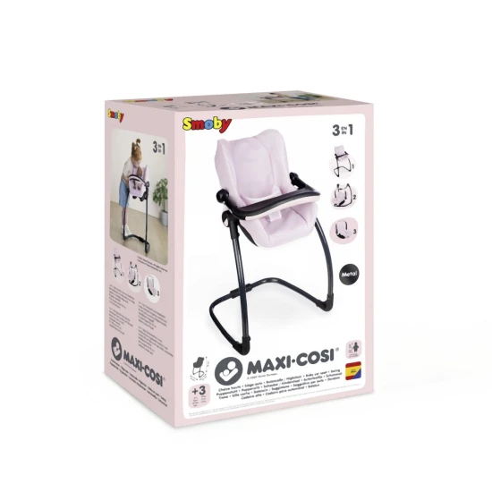 Puppen-Autositz und Hochstuhl 3-in-1 Maxi-Cosi hellrosa – Smoby SM240242