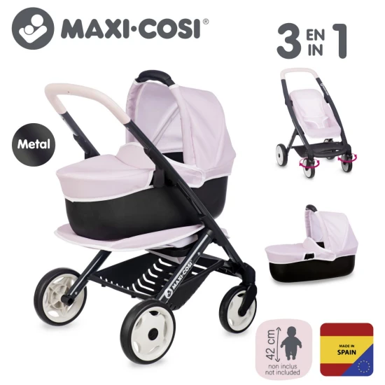 Maxi-Cosi Kombi-Puppenwagen hellrosa – Smoby SM253121