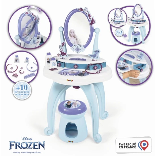Die Eiskönigin 2 Frisiertisch 2-in-1 mit Hocker Die Eiskönigin 2 Frisiertisch 2-in-1 mit Hocker – Smoby SM320244